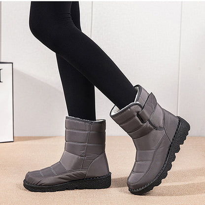 Snow Boots Winter Warm Plush Shoes Women Waterproof Low Heels