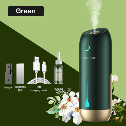 50ml Aromatherapy Machine Timed Automatic Spraying Fragrance Household Perfume Machine Toilet Deodorizing Air Purifying Diffuser House dealsniper-net Green Moxiang