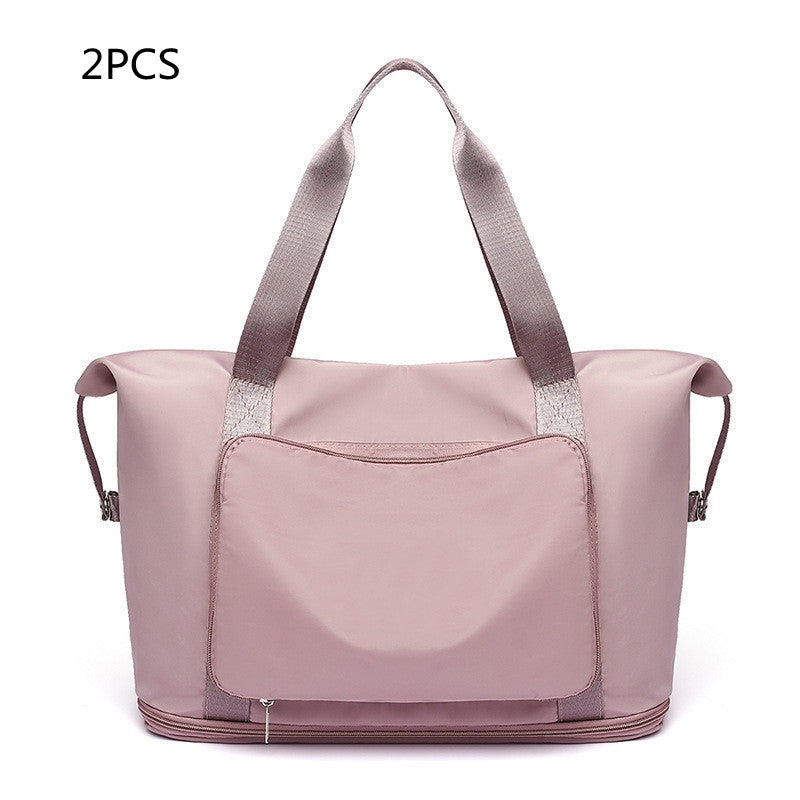 Foldable Large Capacity Women Gym Bags Shoulder Bag Women Training Travel Handle Handbag Yoga Sport Crossbody Tote Bag Women