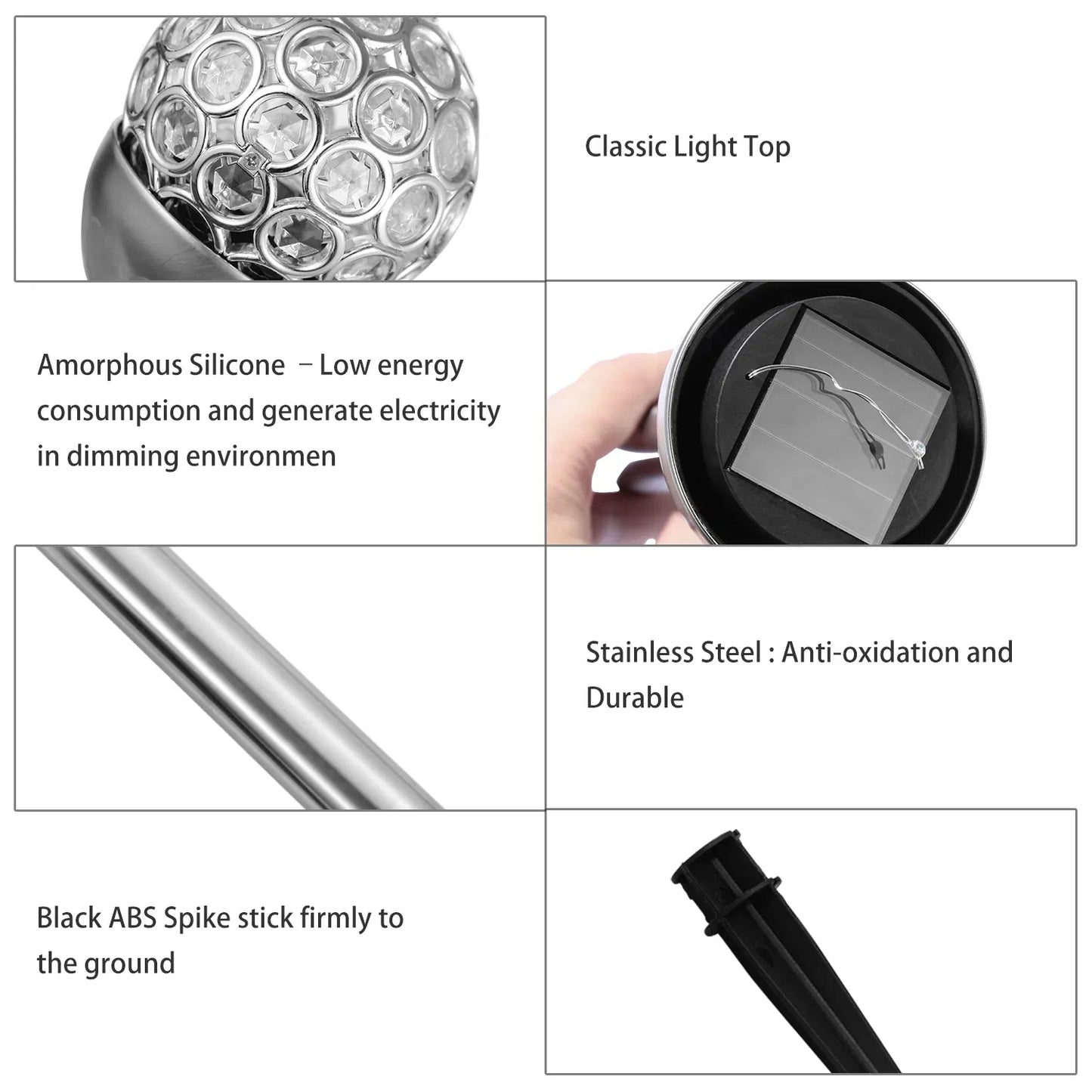 3 Pcs Outdoor Solar Lights IP44 Waterproof Ball RGB Light Outdoor Gym From House