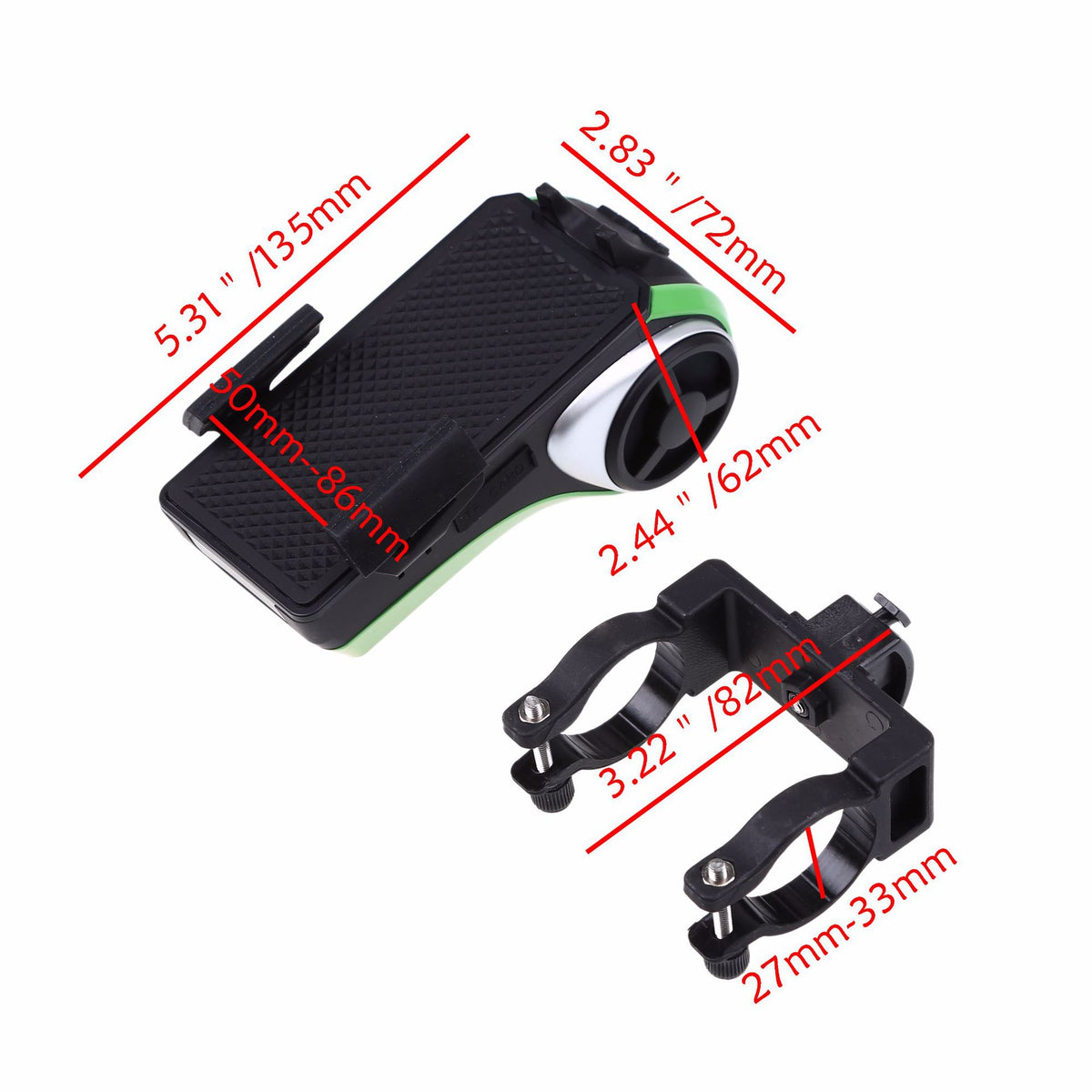 5 In 1 Double LED Bicycle Light Bluetooth Audio MP3 Player Vehicle DealSniper.net