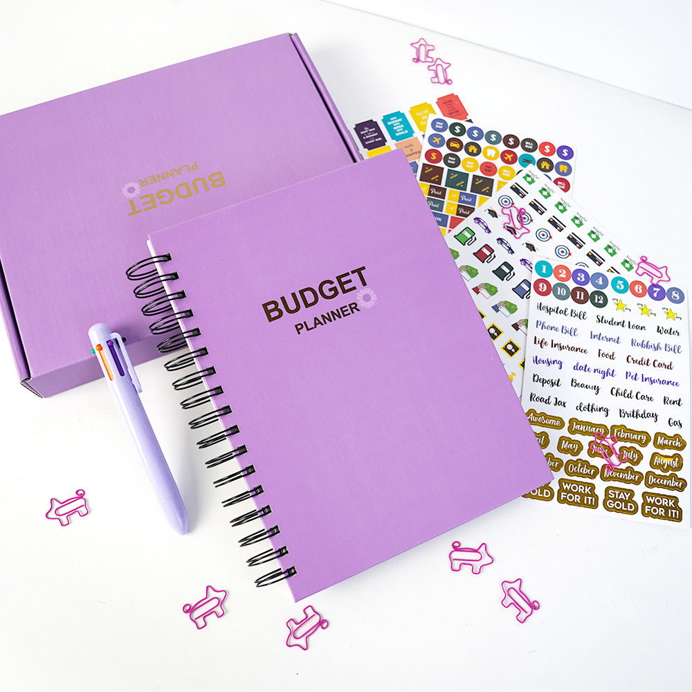 Coil Notebook Stickers Monthly Financial Planning Kids dealsniper-net