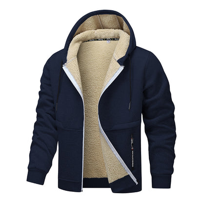 Casual Hoodies For Men Heavyweight Fleece Sweatshirt Winter Men Gym From House Navy Blue L