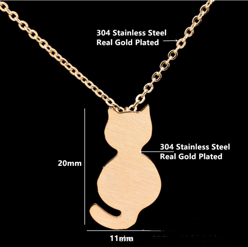 Plating alloy women's necklace trend fashion pet cat necklace Jewelry dealsniper-net