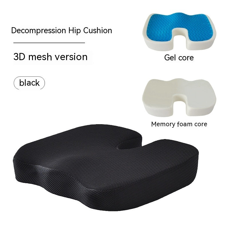 Memory Cotton Buttocks Chair Hemorrhoid Cushion Health dealsniper-net Black Cushion Breathable mesh