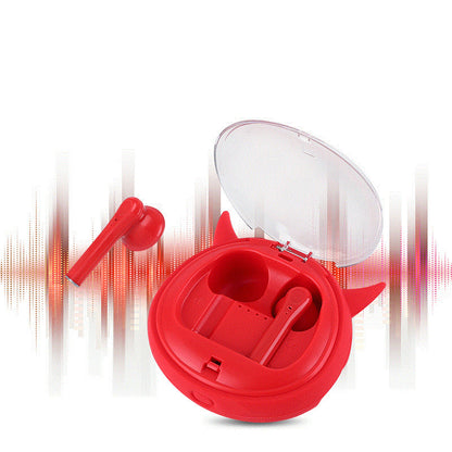 Macaron Red Tws5.0 Wireless Bluetooth Headset Gadgets dealsniper-net