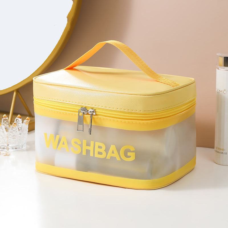 Simple Portable And Waterproof Travel Wash Bag Travel dealsniper-net Yellow Simplicity