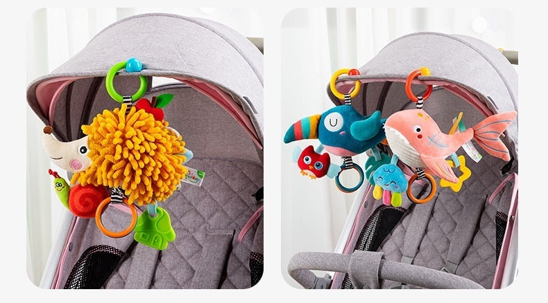 Baby Music Pulling Bell Doll Stroller Pendant Car Safety Seat Comfort Toy Kids dealsniper-net