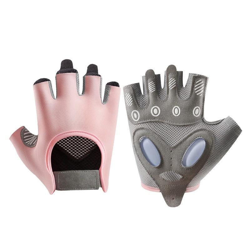 Women's Half Finger Training Thickened Liquid Silicone Fitness Gloves Sports Gym From House
