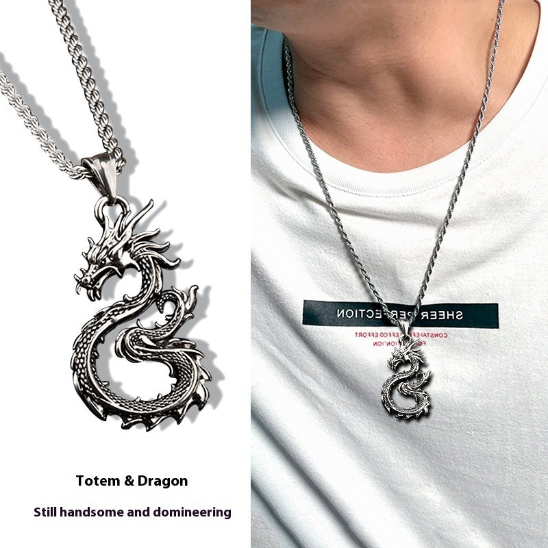 Fashion Jewelry Dragon Sword Pendant Necklace Jewelry Gym From House