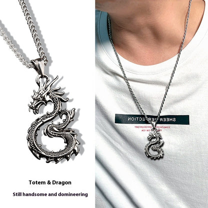 Fashion Jewelry Dragon Sword Pendant Necklace Jewelry Gym From House