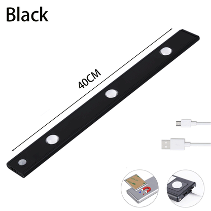 USB LED Night Light Motion Sensor Wireless Thin LED Home DealSniper.net Black 40cm 1PC