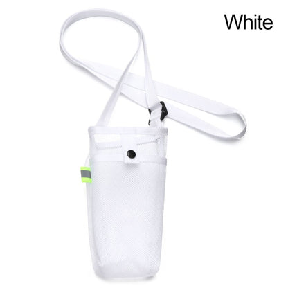 Water Bottle Holder Water Bottle Carrier With Adjustable Shoulder Strap Sports Gym From House White
