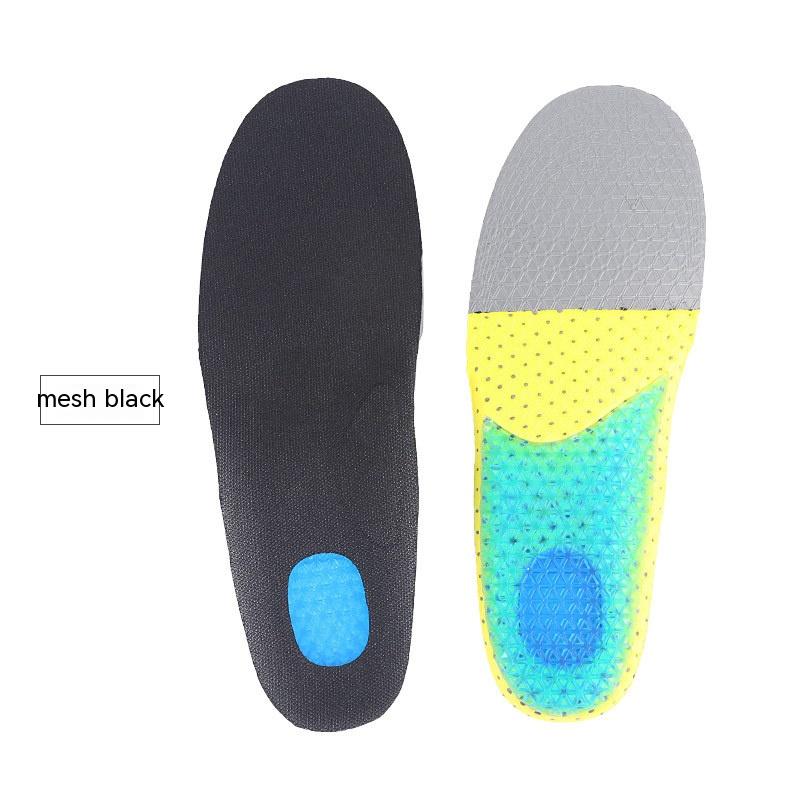 Silicone Leisure Sports Decompression Insole Sports dealsniper-net Mesh Black L41 45 Yards