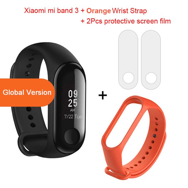 Global Version Xiaomi mi band 3 Fitness Tracker Smart Bracelet Jewelry Gym From House Add orange wrist strap