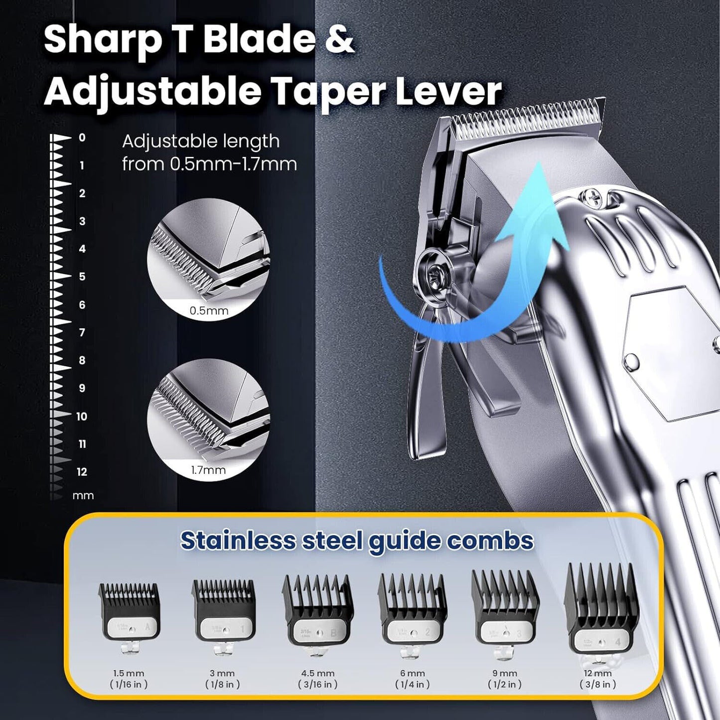 Professional Hair Clippers Cordless Trimmer Beard