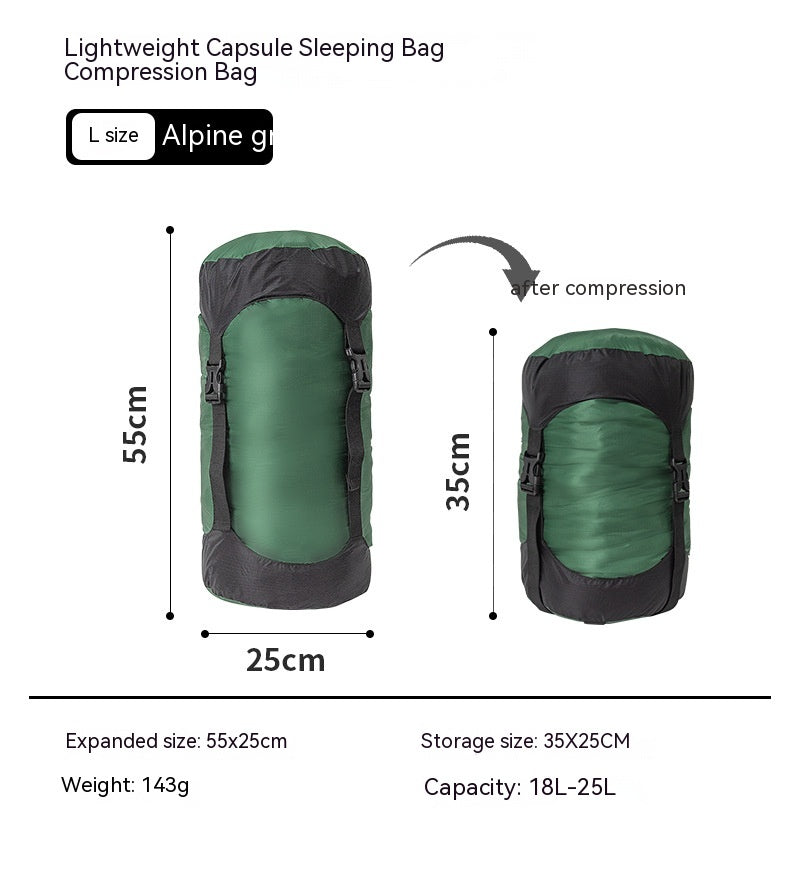 Down Compression Outdoor Storage Bag Outdoor dealsniper-net Alpine Green L Code