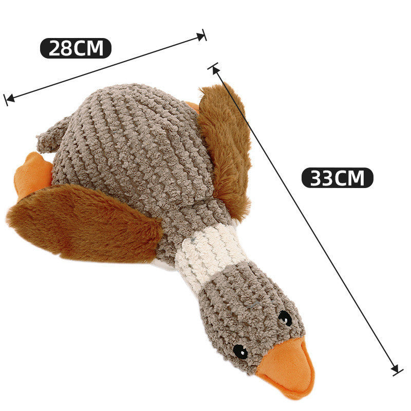 Toy Teeth-cleaning With Bite-resistant Molars Pets DealSniper.net Brown plush geese