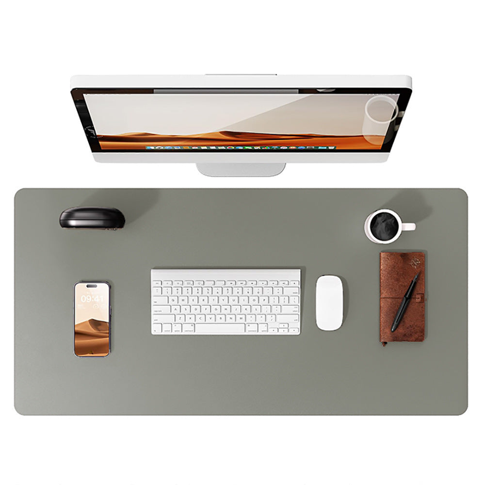 Leather Oversized Computer Office Keyboard Desk Mouse Pad Electronics DealSniper.net 60X35cm Light Gray