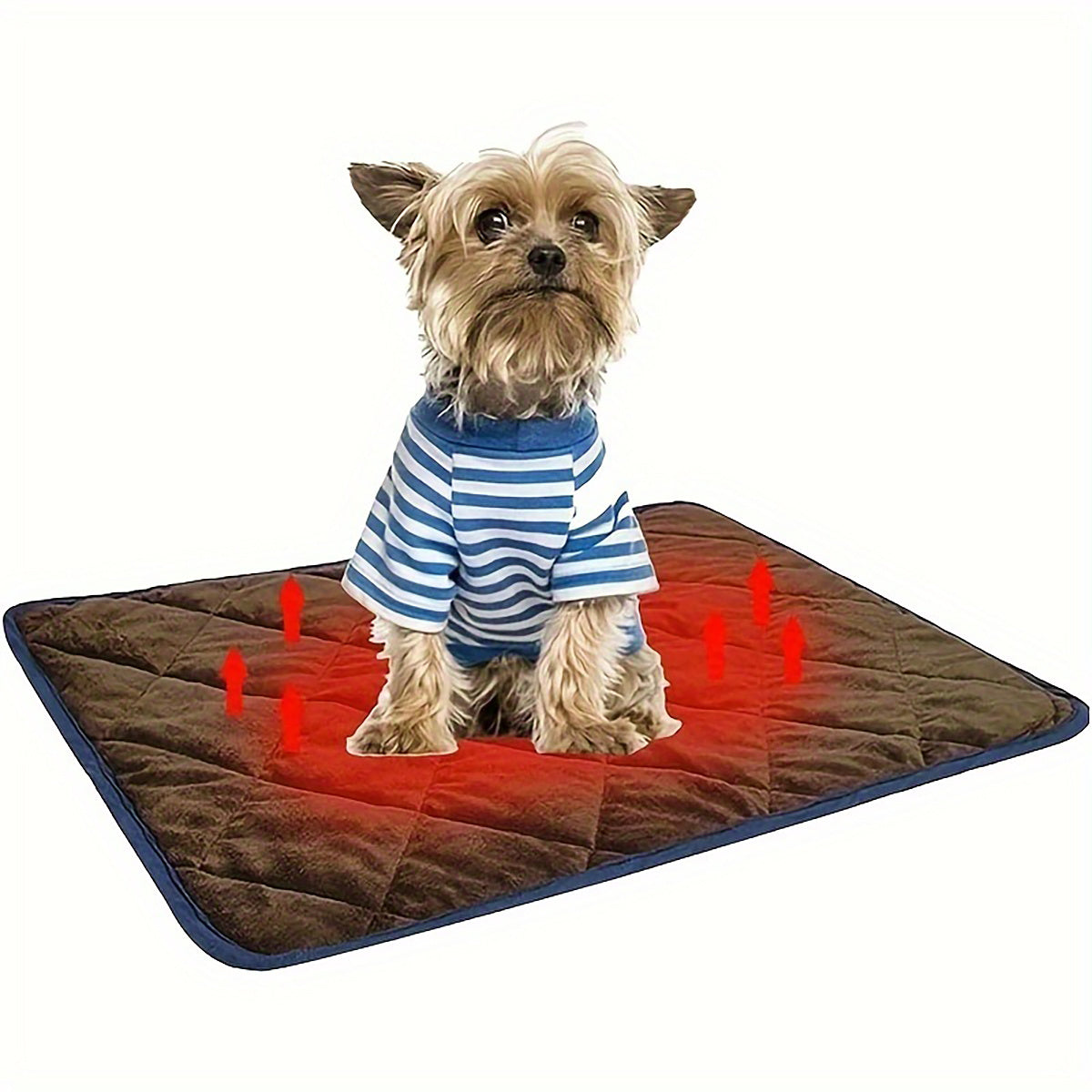 Dog Cat Bed Cat Dog Non-Slip Mat Extra Warm Thermal Pet Pad Pets dealsniper-net Brown L