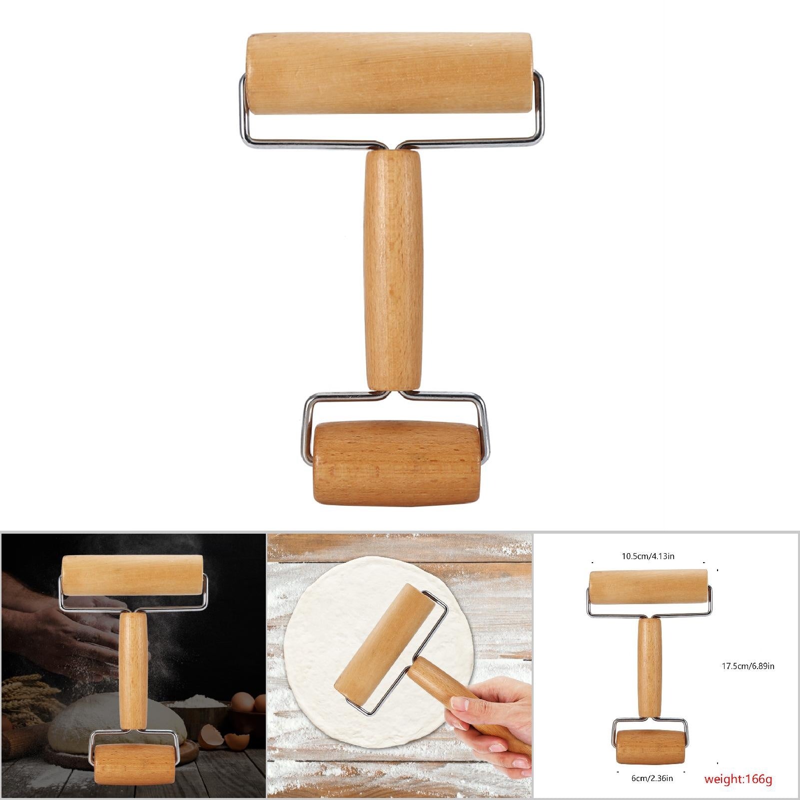 Rolling Pin Pastry and Pizza Baker Roller Wooden Baking Kitchen Utensils Kitchen dealsniper-net