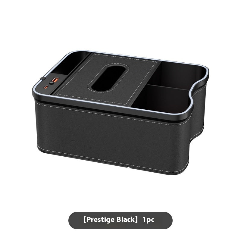 Car Armrest Multifunctional Storage Box Vehicle dealsniper-net Black
