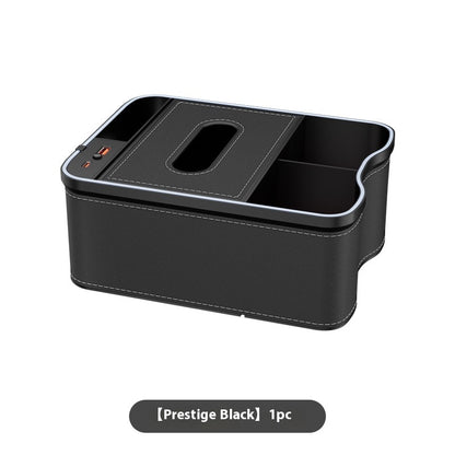 Car Armrest Multifunctional Storage Box Vehicle dealsniper-net Black