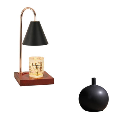 Log Aromatherapy Melting Wax Lamp Candle Essential Oil Home Decor DealSniper.net Black mahogany and low bottle US