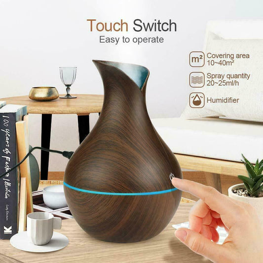 Ultrasonic Humidifier Oil Diffuser Air Purifier Aromatherapy with LED Lights Home dealsniper-net default