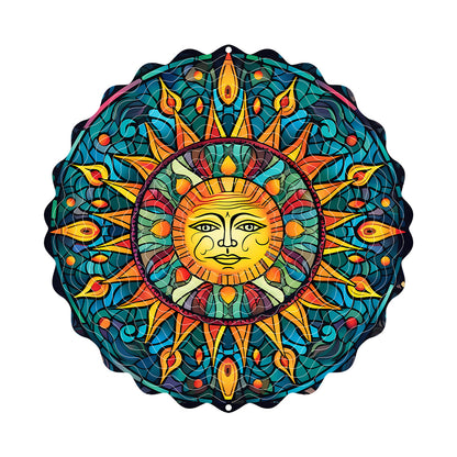 3D Rotating Wind Spinner Colorful Rotating Wind Chime House DealSniper.net FL403262 25cm