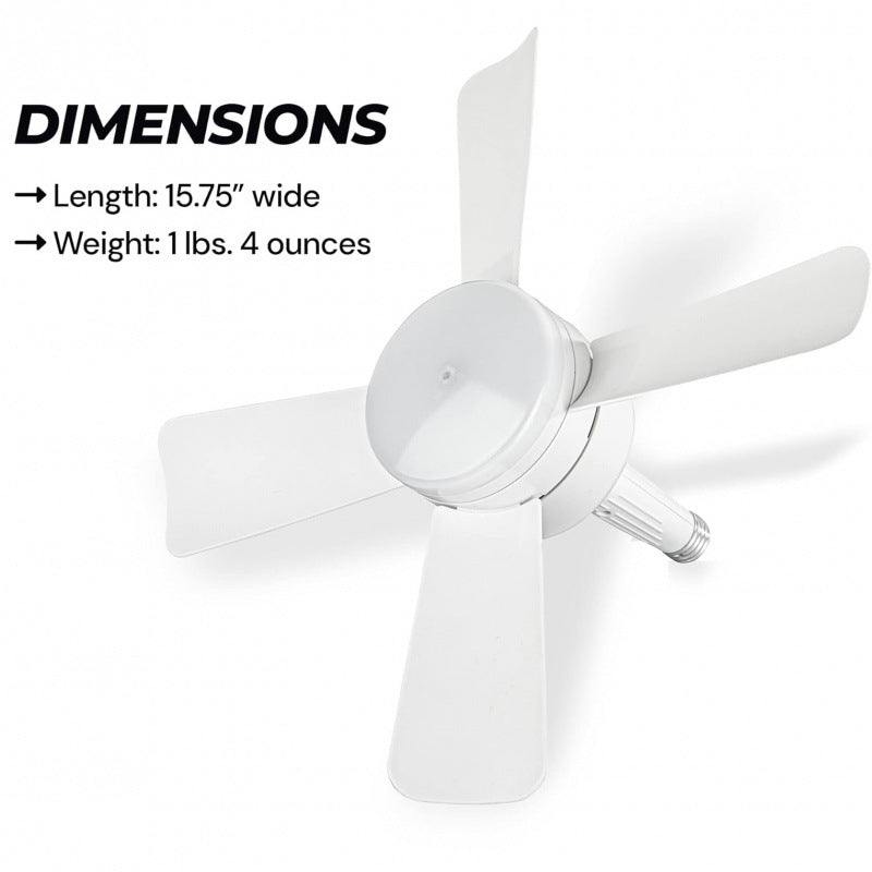 Socket Fan Light With Remote Adjustable Screw Mouth Intelligent House dealsniper-net