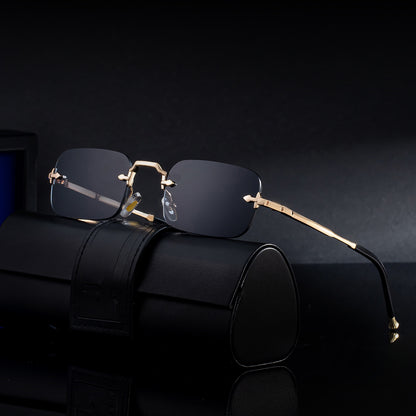 New Style Frameless Metal Temple Sunglasses For Men And Women Men Gym From House