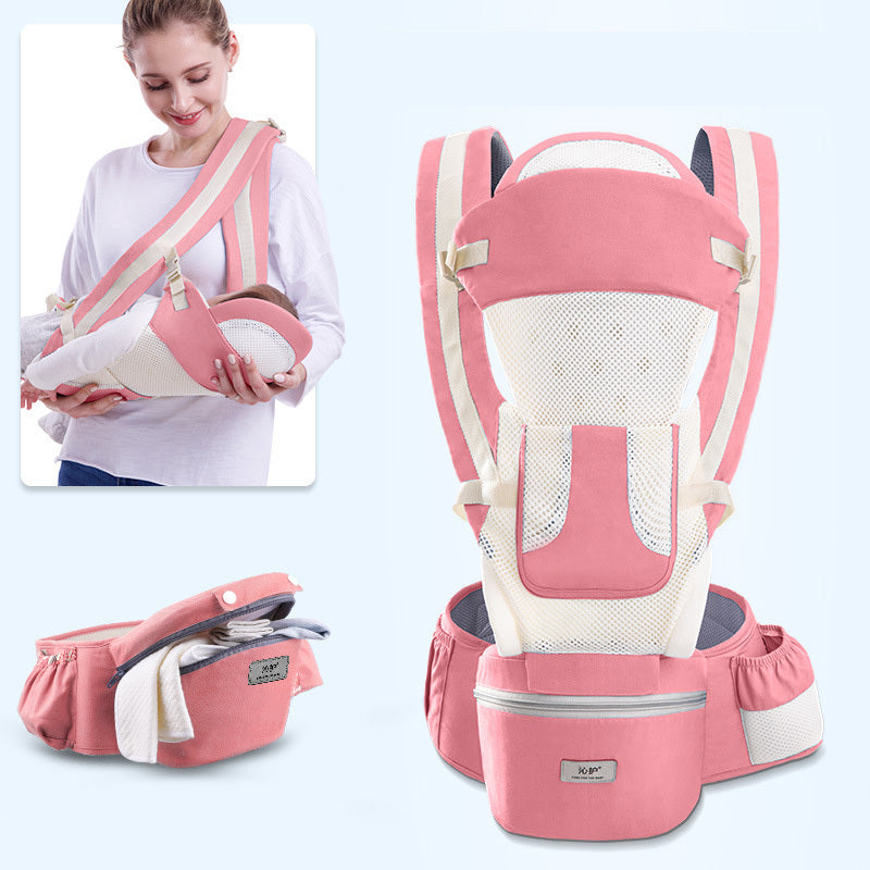 Ergonomic Baby Carrier Infant Baby Hipseat Carrier Kids dealsniper-net Breathable powder