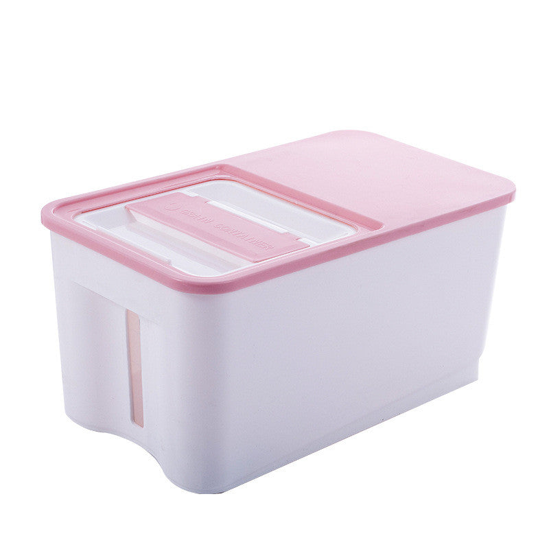 Square Moisture-Proof Rice Bucket kitchen Sealed Bucket Kitchen dealsniper-net Pink 9 kg