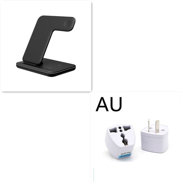 Compatible With Three-in-one Bracket Wireless Charger Electronics DealSniper.net Black AU