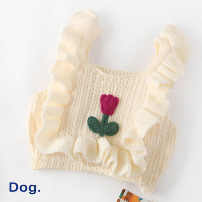 Dog Clothes Short Knitted Sweater Pet Pets Gym From House AD Apricot L