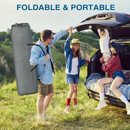 Black Heavy Duty Foldable Camp Cot With Storage Bag Outdoor DealSniper.net