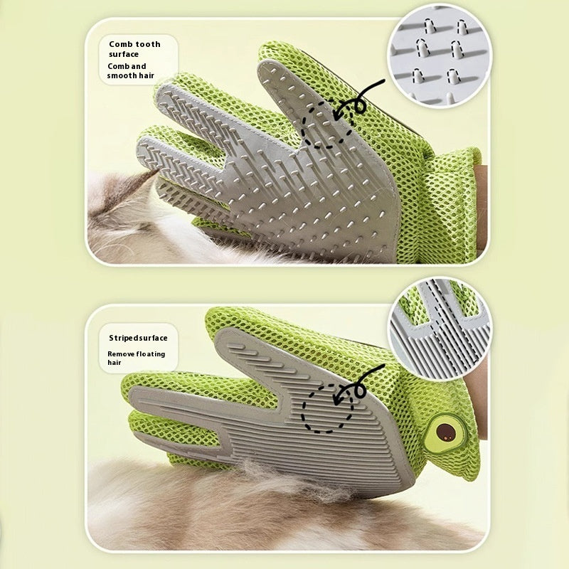 Pet Bath Cat Petting Gloves Double-sided Floating Hair Comb Pets Gym From House