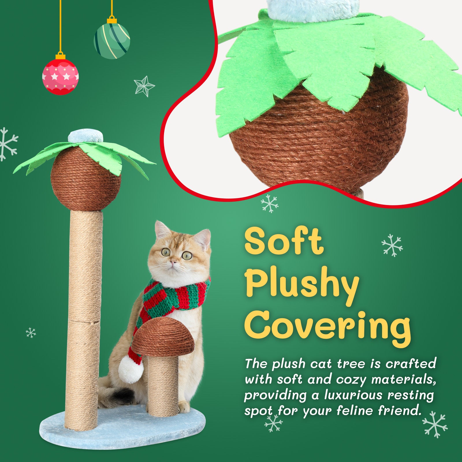 40X30X73CM CAT SCRATCHING COLUMN SISAL CAT CLIMBING FRAME Pets dealsniper-net