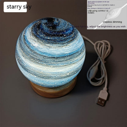 Lantern Sunset Table Lamp Atmosphere Rainbow Small Night Lamp Home Decor dealsniper-net Charging Touch Three Colors Upgraded Starry Sky 120mm