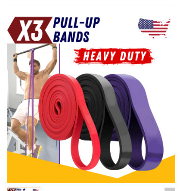 Men's And Women's Fashion Fitness Stretch Resistance Bands Sports dealsniper-net Red Black Purple Set