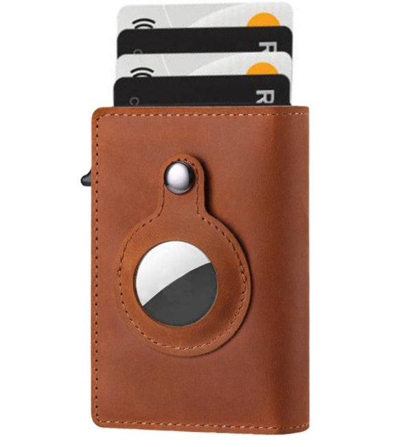 AirTag Wallet Anti Theft Bullet Card Bag Multi-functional Rfid Card Holder Gadgets dealsniper-net