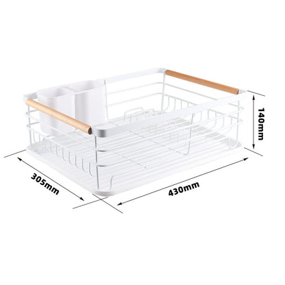 Multifunctional Kitchen Rack For Storage Dish Rack Kitchen DealSniper.net White