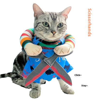 Pet Halloween Costume Cat Funny Outfit With Adjustable Straps Pets dealsniper-net