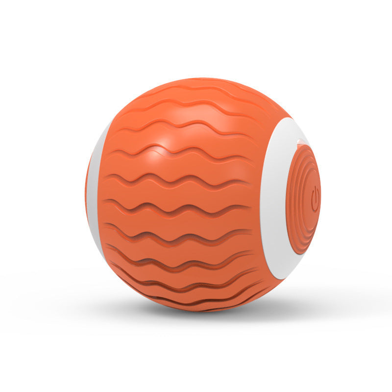 Electric Automatic Intelligent Gravity Rolling Ball Bite Resistance Pets dealsniper-net Orange