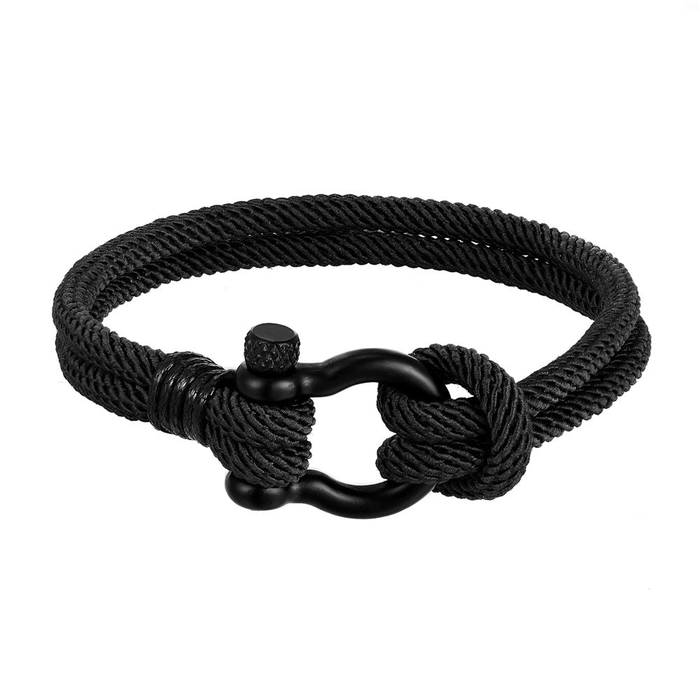 Milan rope bracelet Jewelry dealsniper-net Black 19CM