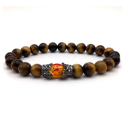 Obsidian Tiger eye White-barked Pine Vintage Bracelet Jewelry Gym From House Tigereye