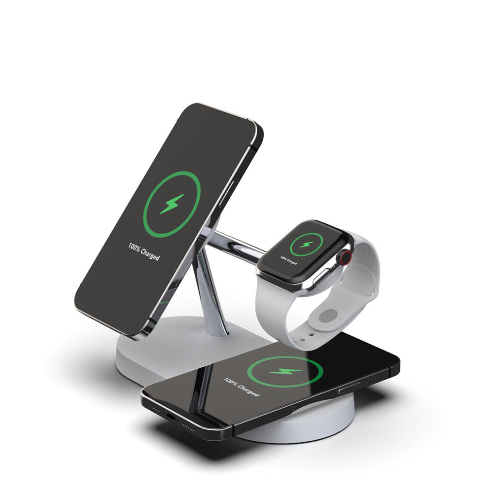 Three-in-one Smart Fast Charging 15W Fast Magnetic Wireless Charger Gadgets dealsniper-net