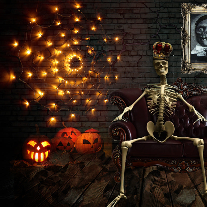 Halloween Led Spider Web String Light 5v Remote Control 8 Modes Deals DealSniper.net