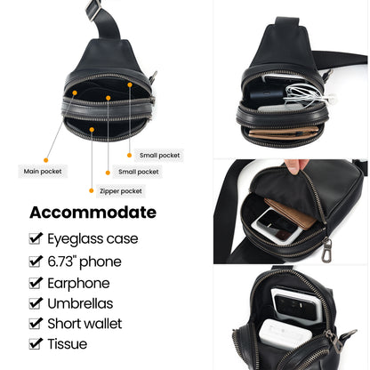 New Men's Chest Bag Portable Fashionable Casual Crossbody Bag Men Gym From House